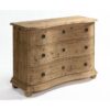 Cómoda Envejecida de Madera con Diseño Curvado