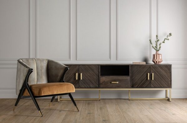 Mueble de TV con Diseño Moderno y Acabados Metálicos - Imagen 7