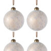 Bola Navideña Cristal Leopardo Beige/Gris Grande