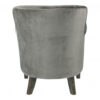 Sillón de Terciopelo en Tono Gris Oscuro con Detalles de Tachuelas - Imagen 3