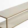 Consola de Madera de Roble Blanco con Estructura Dorada - Imagen 3