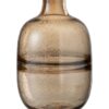 Jarrón de Cristal Ámbar con Textura Integrada