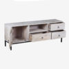 Mueble de TV en Madera Natural con Detalles Metálicos - Imagen 3