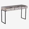 Consola de madera natural con base metálica - Imagen 2