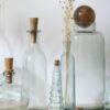 Jarrón de Cristal con Tapa de Madera Natural - Imagen 3