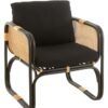 Sillón con Rejilla de Ratán y Estructura de Bambú