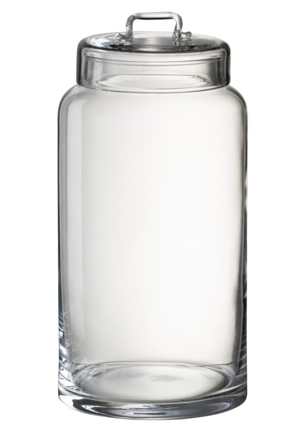 Recipiente de Cristal Transparente con Tapa