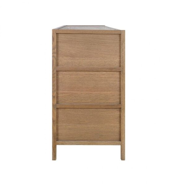 Cómoda de Roble Natural con Seis Cajones - Imagen 5