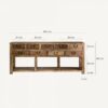 Consola de Madera Reciclada con Ocho Cajones - Imagen 6