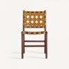 Silla de Madera y Cuero Trenzado - Imagen 2