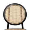 Silla de Madera y Ratán con Acabado Negro - Imagen 4