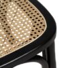 Silla de Madera y Ratán con Acabado Negro - Imagen 6