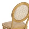 Silla de Madera Natural y Ratán con Respaldo Ovalado - Imagen 5
