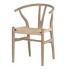 Silla de Madera Natural Grisáceo y Asiento Trenzado - Imagen 2