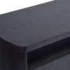 Mueble de TV de Roble Oscuro con Diseño Curvo y Tiradores Metálicos - Imagen 4