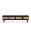 Mueble de TV de Roble Oscuro y Ratán - Imagen 2