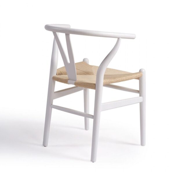 Silla de Fresno Blanco con Asiento de Enea - Imagen 2