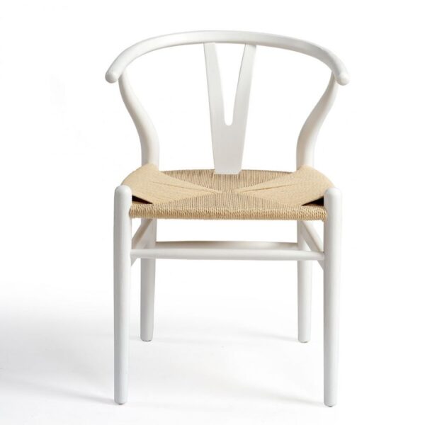 Silla de Fresno Blanco con Asiento de Enea - Imagen 3