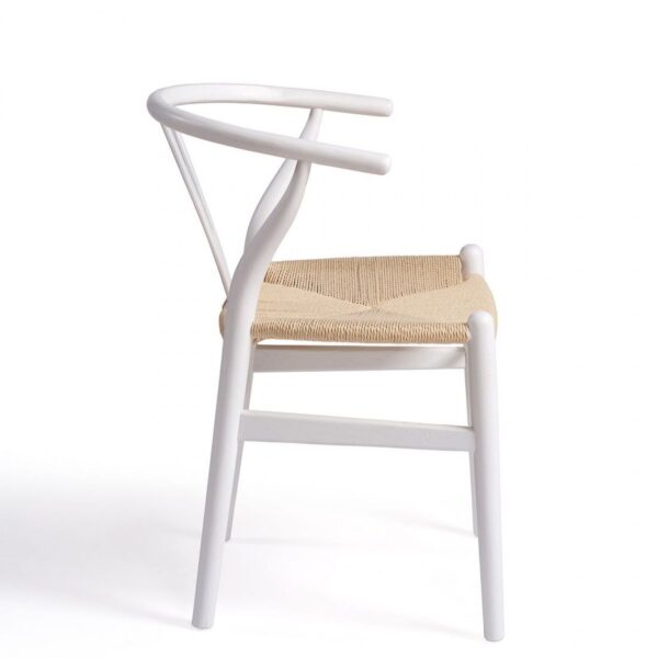 Silla de Fresno Blanco con Asiento de Enea - Imagen 4