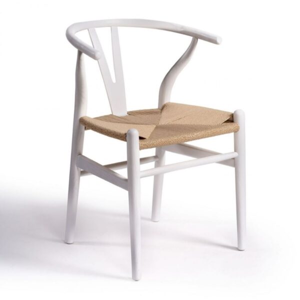 Silla de Fresno Blanco con Asiento de Enea