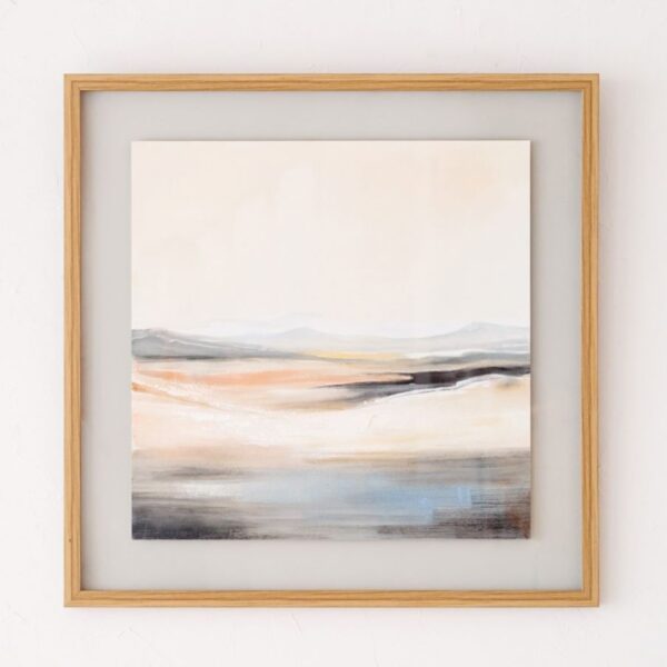 Cuadro Abstracto en Tonos Ocre y Gris Nº 1