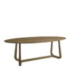 Mesa de Comedor Ovalada en Roble Natural Oscuro de 230 cm - Imagen 2