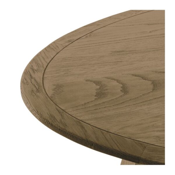 Mesa de Comedor Ovalada en Roble Natural Oscuro de 200 cm - Imagen 4