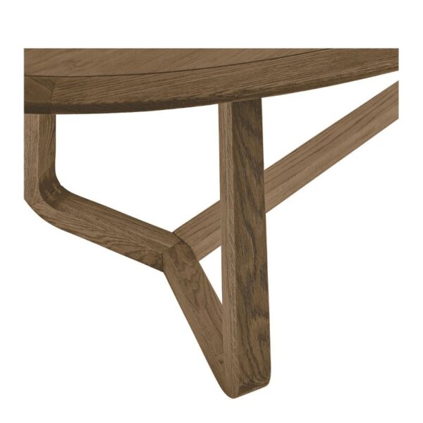 Mesa de Comedor Ovalada en Roble Natural Oscuro de 200 cm - Imagen 6