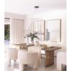 Mesa de Comedor Rectangular en Madera Natural con Patas de Ratán - Imagen 4