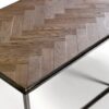Mesa de Centro Rectangular con Estructura Metálica y Sobre de Roble en Espiga - Imagen 2
