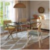 Mesa de Comedor Rectangular en Latón Dorado y Cristal de 185 cm - Imagen 6