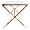 Mesa de Comedor Rectangular en Latón Dorado y Cristal de 185 cm - Imagen 3