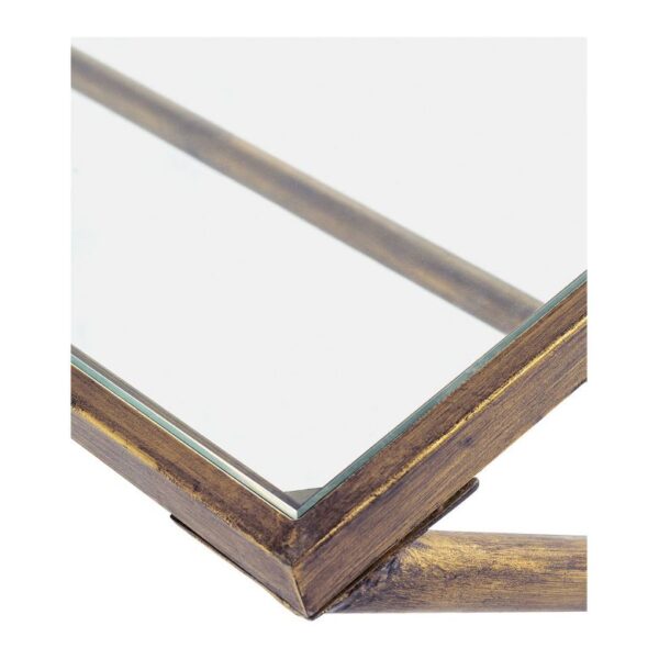 Mesa de Comedor Rectangular en Latón Dorado y Cristal de 185 cm - Imagen 5
