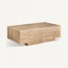 Mesa de Centro Rectangular en Travertino Natural - Imagen 2