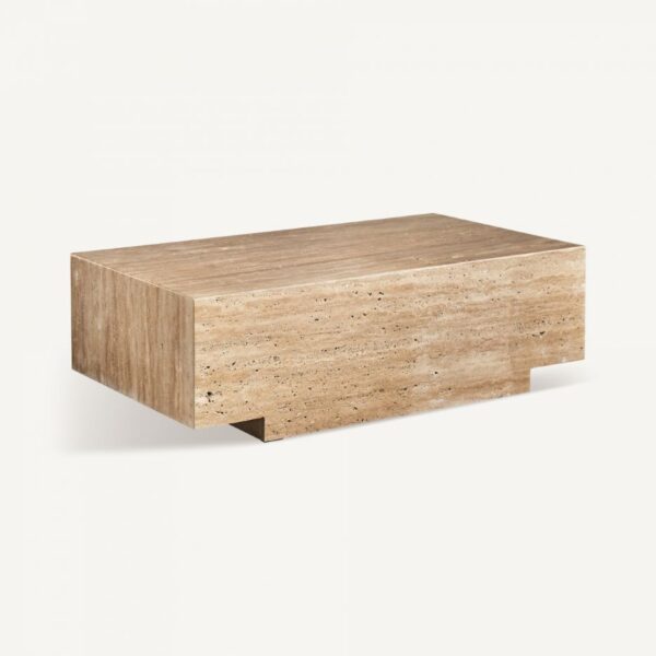 Mesa de Centro Rectangular en Travertino Natural - Imagen 2