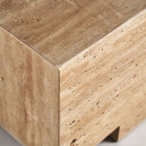 Mesa de Centro Rectangular en Travertino Natural - Imagen 4