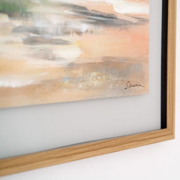 Cuadro Abstracto en Tonos Ocre y Gris Nº 1 - Imagen 2