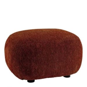 Pouf en Terciopelo Acanalado Color Terracota
